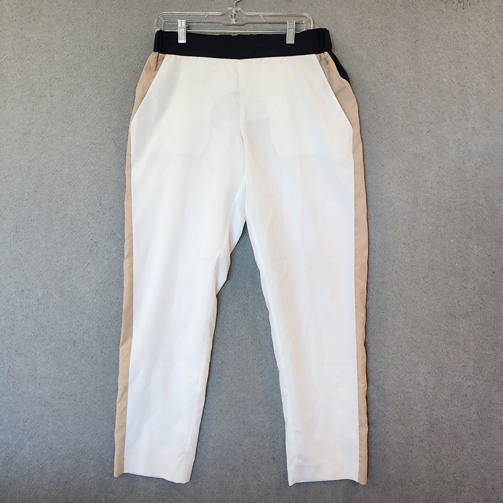 Cut25 by Yigal Azrouel Colorblock Tapered Pants Optic Multi White Tan Black 10